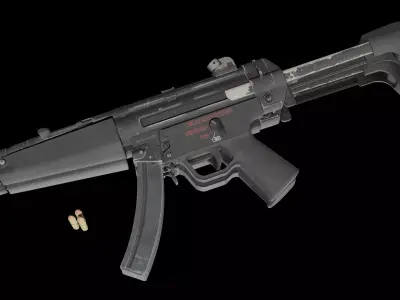 mp5a5 Low-poly 3D model