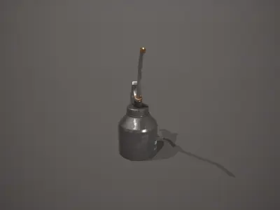 Black Oil Can Low-poly 3D model