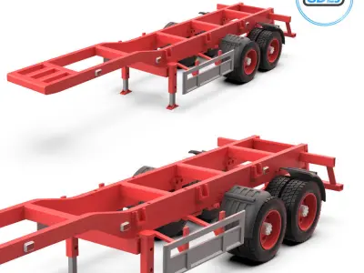 3D Printable Truck Trailer Model 3D print model