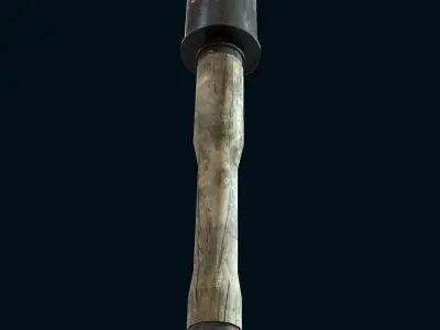 Stick  Hand Grenade Bomb Gaming Model  Low-poly 3D model