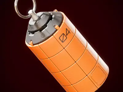 Sci-fi Bio Grenade Low-poly 3D model