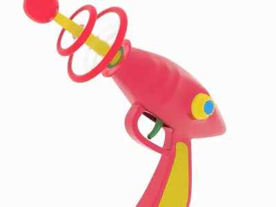 Space gun Low-poly 3D model