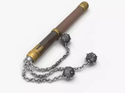 Flail Low-poly 3D model purchase