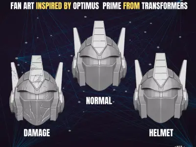 Optimus head for Action Figure 3D print model