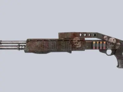 SPAS12 gun Low-poly 3D model