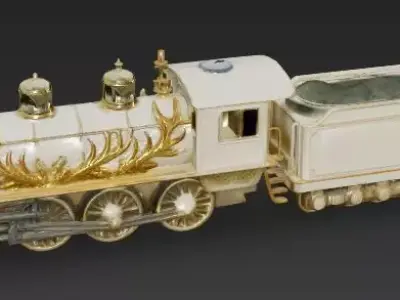 Royal Stag Steam Engine 3D Model Low-poly 3D model