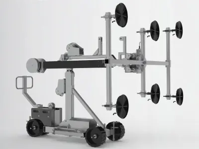 Heavy carriage Low-poly 3D model