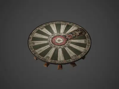Medieval Table Low Poly Game Ready Low-poly 3D model