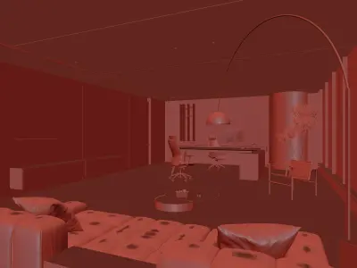  Office interior scene 56 3D model