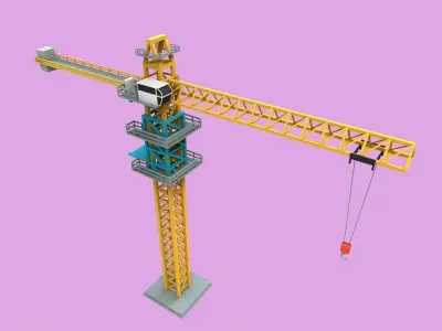 Lowpoly Crane Low-poly 3D model