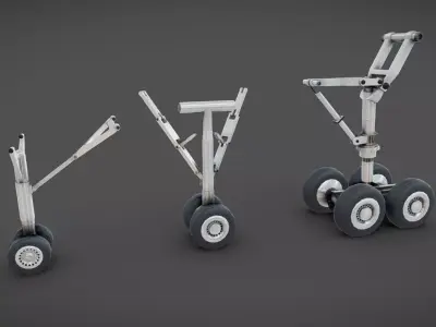 Landing Gears Low-poly 3D model