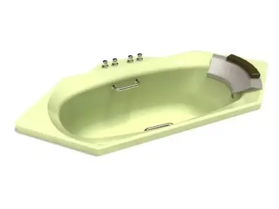 Yellow Sauna Tub 3D model