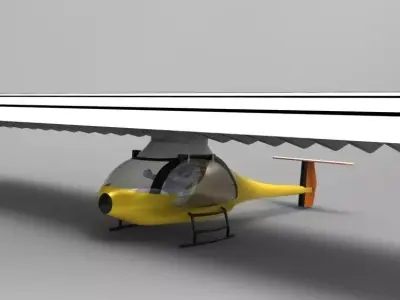 Glidocopter glider airplane 3D model
