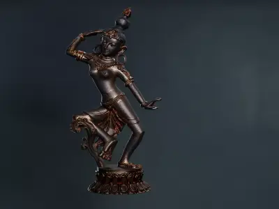 Antique Nepali Parvati Statue 3D print model