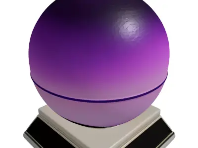 Futuristic Crystal Sphere Award Sculpture 3D model