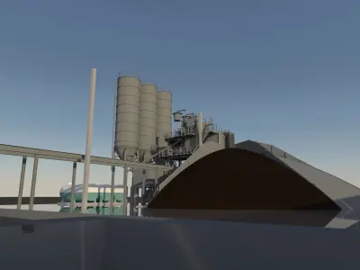 Cement plant layout  3D model