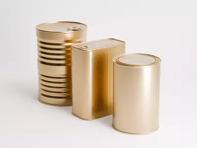 Tin Can Set 02 Low-poly 3D model