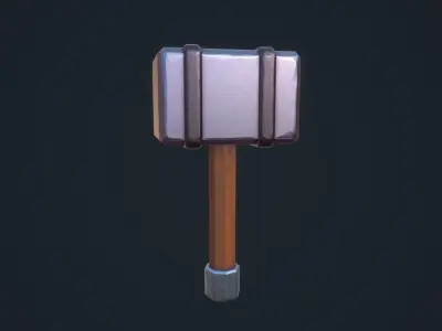 Stylized Hammer Low-poly 3D model
