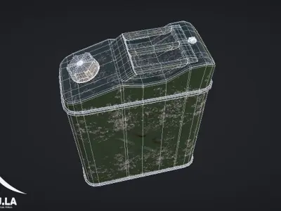 Jerrycan Low-poly 3D model purchase