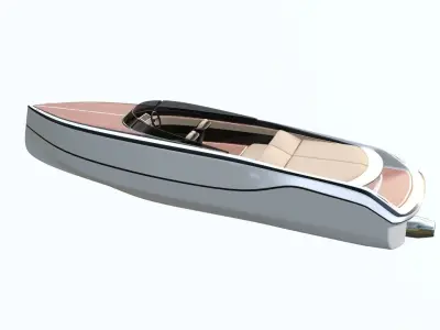 Zagato Electric Boat Low-poly 3D model