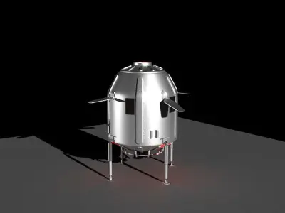 Advanced Atmospheric Lander Low-poly 3D model