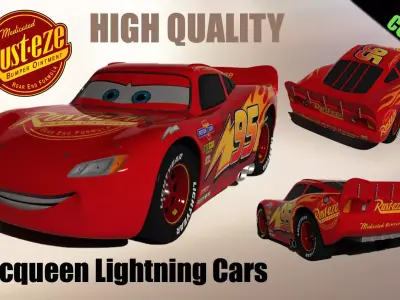 Mcqueen Lightning Cars 3D model High quality 3D print model purchase