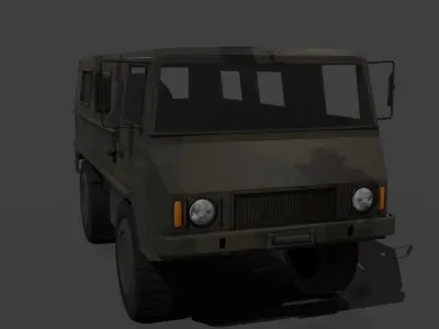 military truck 3D model by holy360 from CGTrader