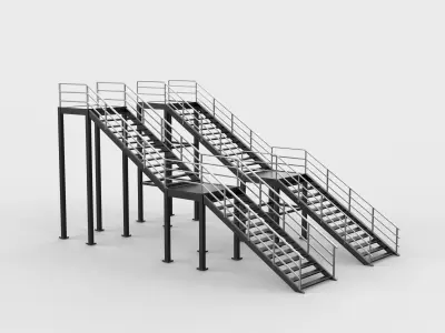  stairs Model 3D model