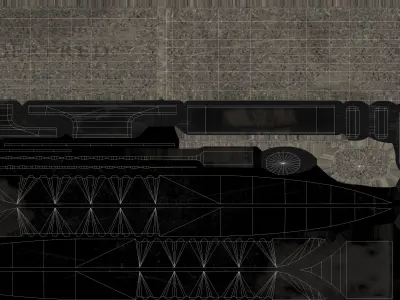  Knife Gerfred Low-poly 3D model