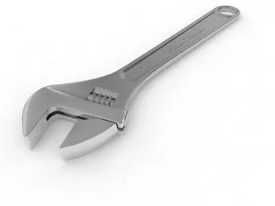 Rigged Pipe Wrench 3D model