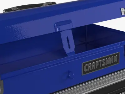 Craftsman Metal Tool Chest Organizer with 3 Storage Drawers Blue 3D model