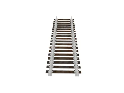 Railroads train track 3D model