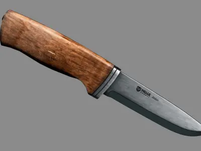 Outdoor knife Low-poly 3D model