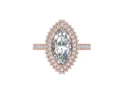 Marquise Art Deco Ring 3D print model order