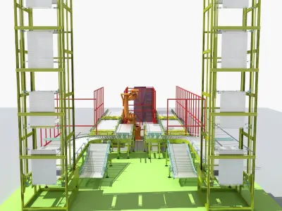 Industrial Equipment 13 - Packaging Production Line 3D model