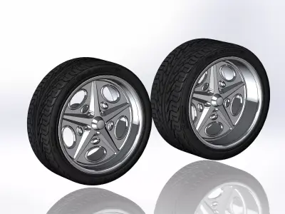 Set of custom wheels Intro Holbrook for your scale model  3D print model