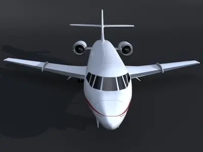 Dassault Falcon 30 business jet 3D model