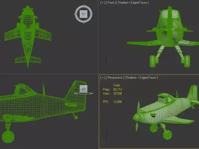 Aircraft plane in stages of construction 3D model