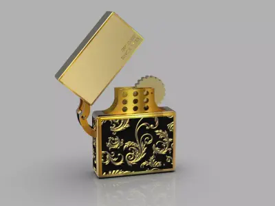 Classic Zippo Lighter 3D Model High Precision Design 3D model
