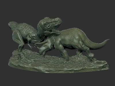 Dinosaur Diorama Free 3D print model