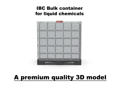 IBC Bulk container for liquid chemicals 3D model