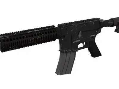 M4A1 Cartoon Free low-poly 3D model