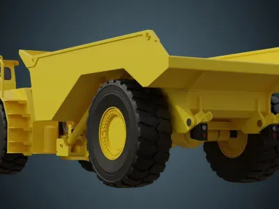 Mining Truck 1 Basic Low-poly 3D model