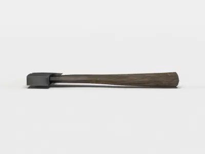 Wooden axe Low-poly 3D model order