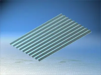 2 67 x 78 Corrugated Panels Free 3D model