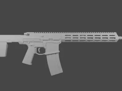 Assault Rifle Honey Badger Gun 3D model