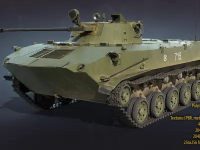 BMD-2 Collection military tank 3D Model Pack