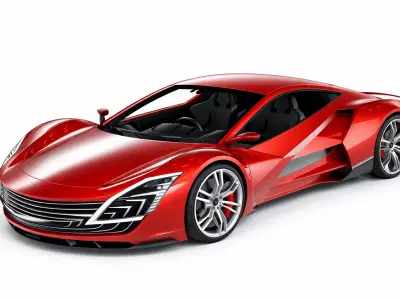 Concept Premium Sport Vehicle Futuristic Performance Design 3D model
