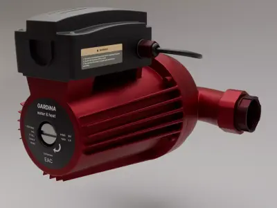 Industrial Circulation Water Pump Heating and Plumbing 3D Model 3D model