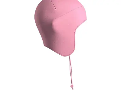 Kids Pink Beanie 3D model